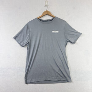 Hurley Short Sleeve Men T SHIRT Crew Neck Heathered Gray With Logo Sz Medium